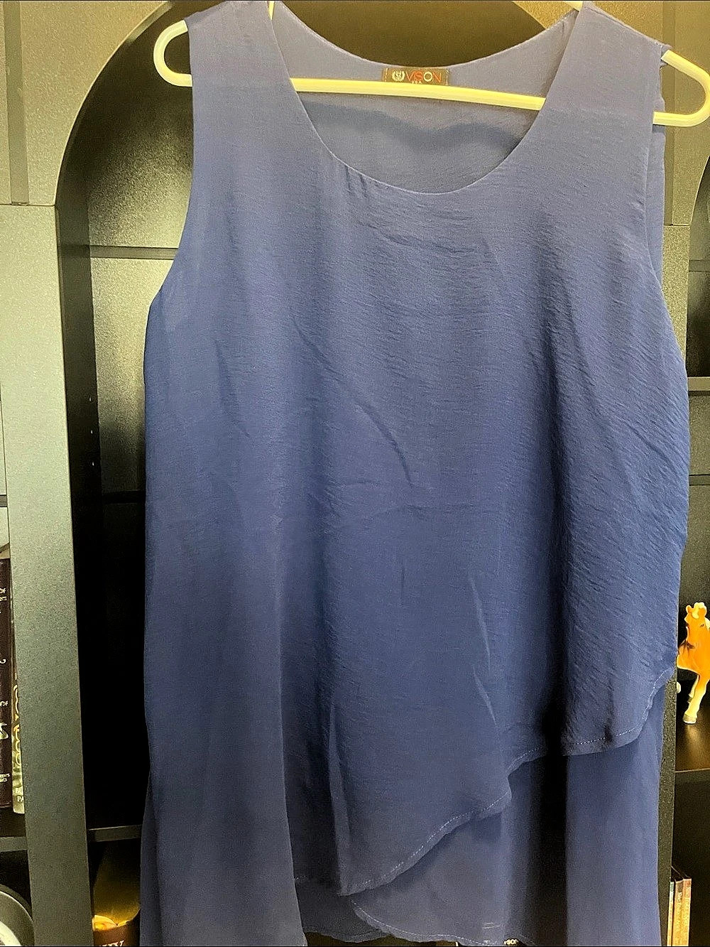 Vision U.S.A. Blue Layered Tank Top Like New